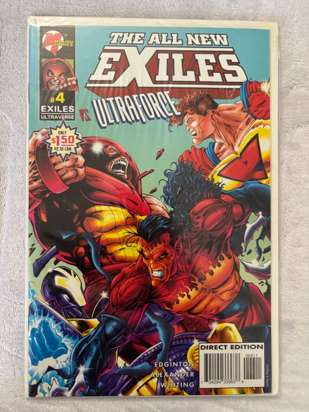 All New Exiles vs Ultraforce #1 Malibu 1995 - Hellraiser Ad - EXCELLENT